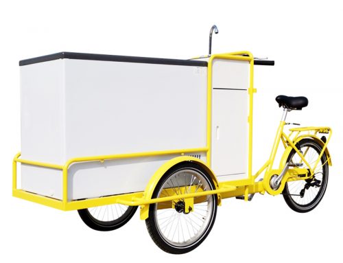 500w Electric Ice Cream Tricycle Dc 12v Freezer Inside Ice Cream Bike Cart Food Cart Food Truck Snack Machines Ice Cream Bike